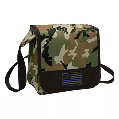 Thin Blue Line Subdued Flag Camo Lunch Cooler Bag