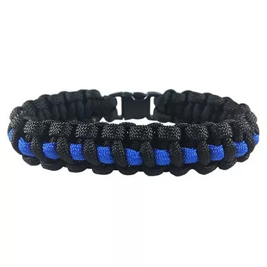 Thin Blue Line Survival Paracord Bracelet