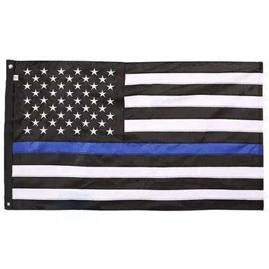 Thin Blue Line TBL-EMB-3X5 Pointview Nylon American Flag, 3' x 5'
