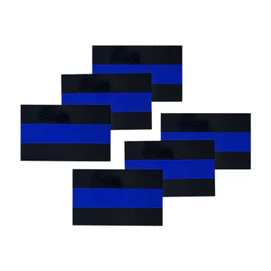 Thin Blue Line TBL-LIC-STK Reflective License Plate Stickers, 1" x 1.5", 6-Pack