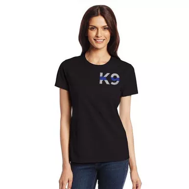 Thin Blue Line Women's K9 Short Sleeve T-Shirt, Black