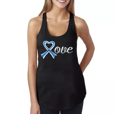 Thin Blue Line Women's Love Tank Top, Black