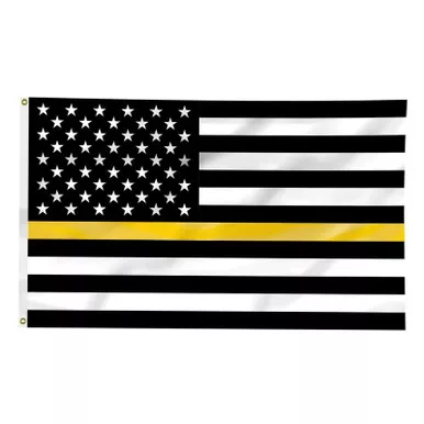 Thin Gold Line American Flag with Grommets, 3' x 5'