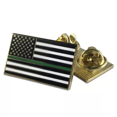 Thin Green Line PIN-CLASSIC-TGL American Flag Pin with Double Clutch Backing