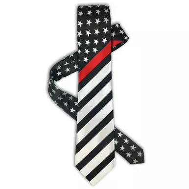 Thin Red Line American Flag Tie