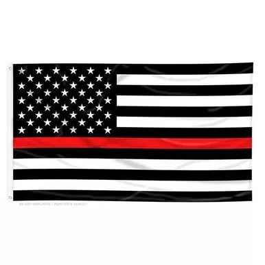 Thin Red Line American Flag with Grommets