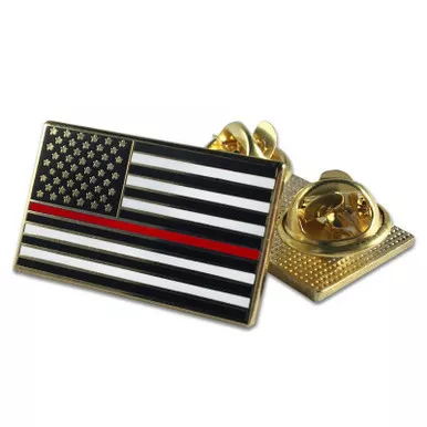 Thin Red Line PIN-CLASSIC-TRL American Flag Pin with Double Clutch Backing