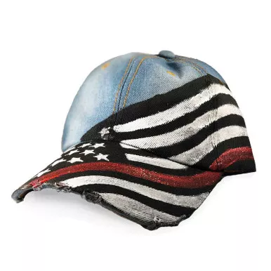 Thin Red Line RC-TRL-HT Women's Painted Distressed Style Adjustable Hat