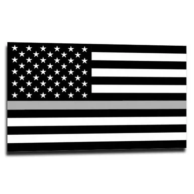 Thin Silver Line TSL-S-AMERICAN-46 American Flag Sticker, 4" x 6.5"