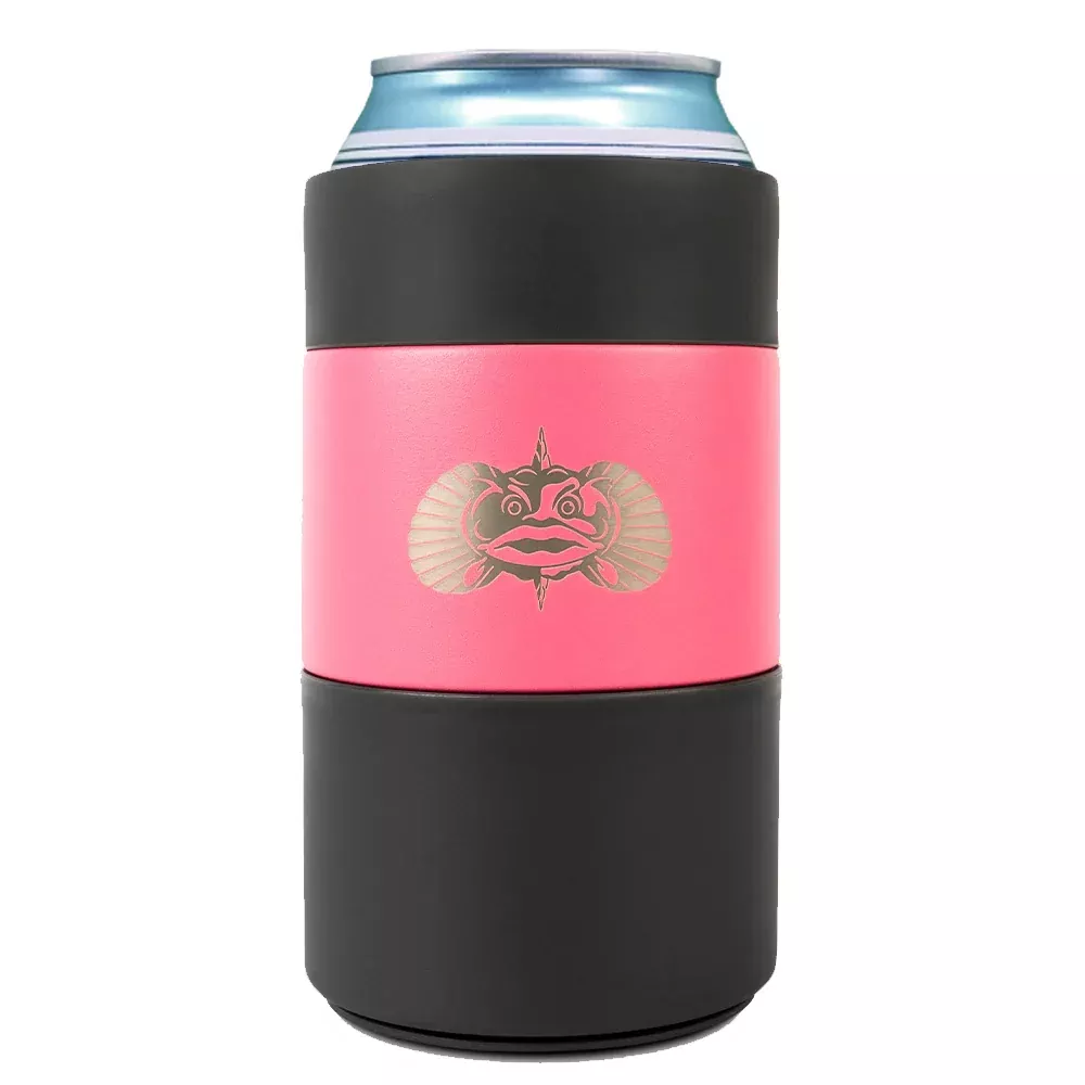 Toadfish Non-Tipping Can Cooler + Adapter – 12oz – Pink *12-Pack