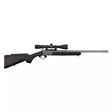 Traditions CR9-451130T Outfitter G3 Takedown 450 Bushmaster 1rd 22", Stainless Cerakote Barrel/Rec, Black Synthetic Stock, Muzzle Brake, 3-9x40mm BDC Scope
