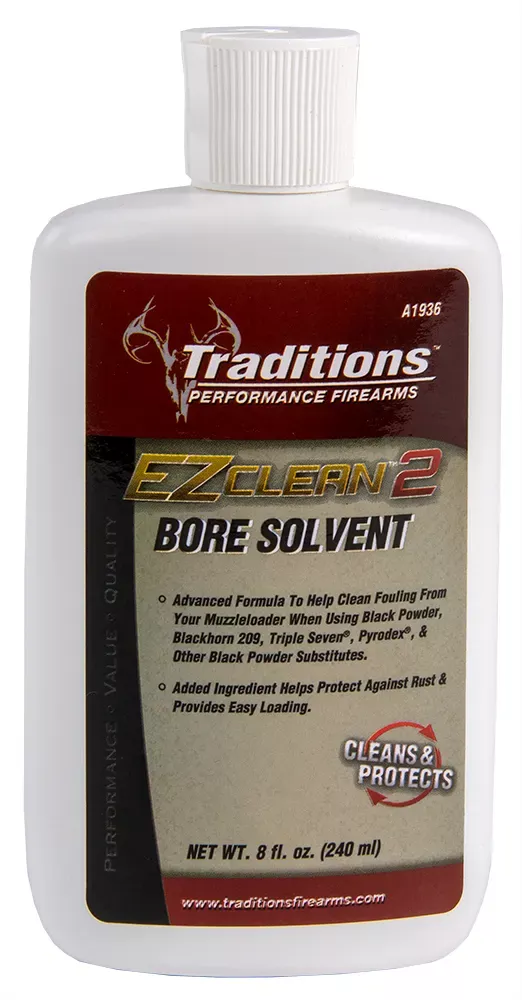 Traditions EZ Clean 2 Bore Solvent Against Fouling/Rust 8 oz Squeeze Bottle