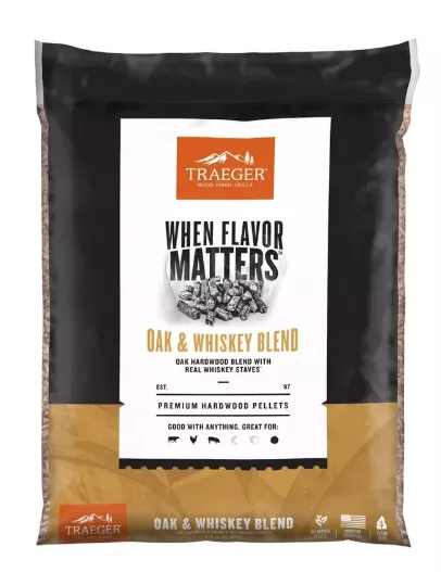 Traeger Oak & Whiskey Blend Pellets 20l b PEL418