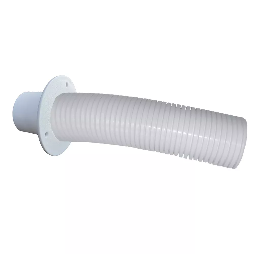 Trident Marine 10′ White Stern Flex Hose w/Transom Flange