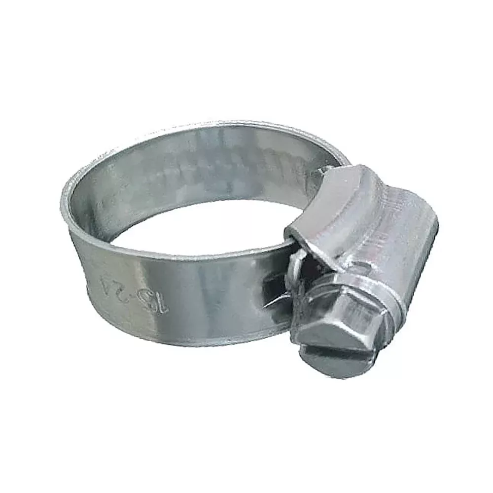 Trident Marine 316 SS Non-Perforated Worm Gear Hose Clamp – 3/8″ Band – 5/8″–15/16″ Clamping Range – 10-Pack – SAE Size 8