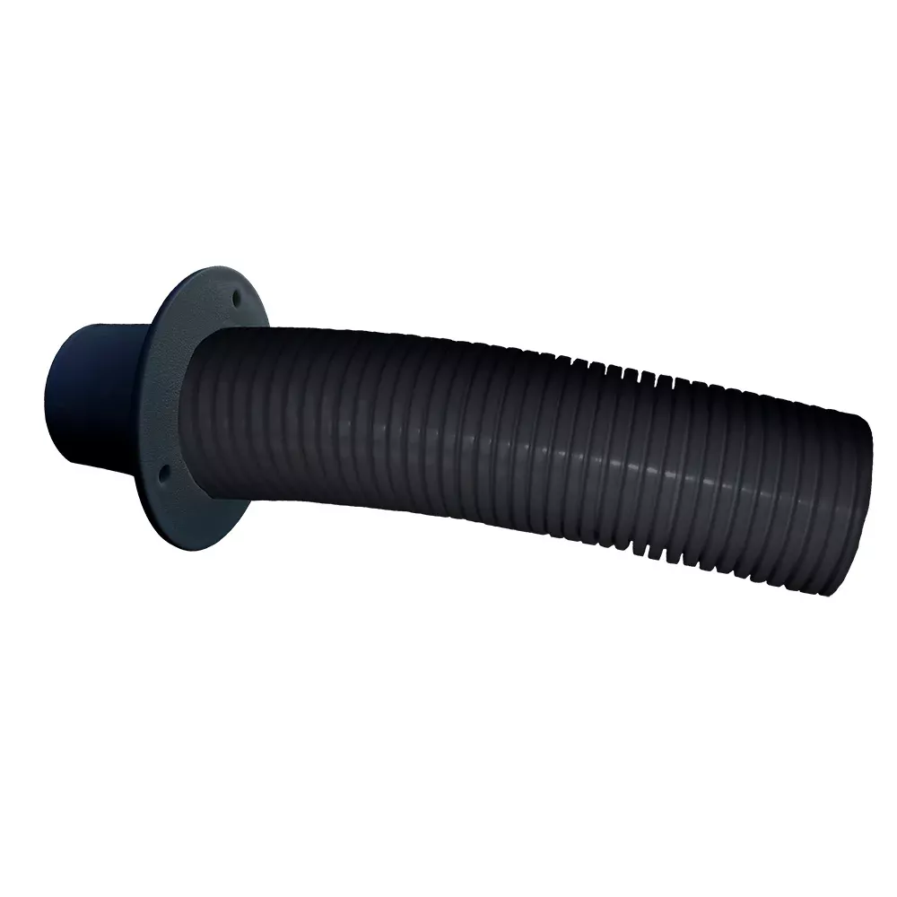 Trident Marine 4′ Black Stern Flex Hose w/Transom Flange