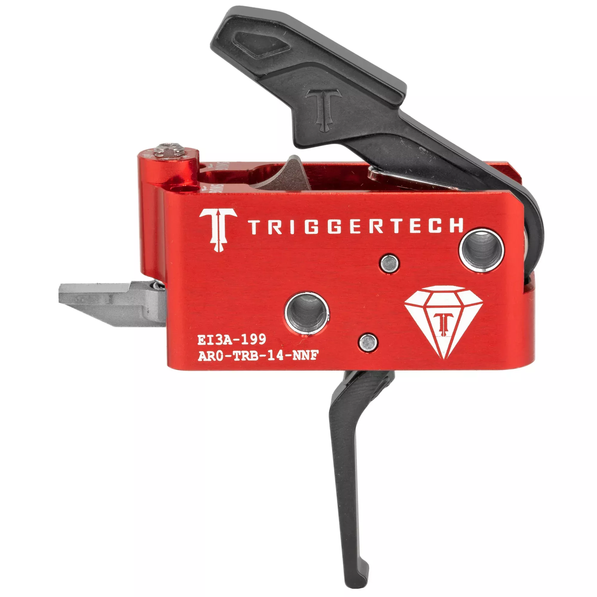 Triggertech Ar15 Diamond Two Stage Triggers Pvd Black Straight Flat
