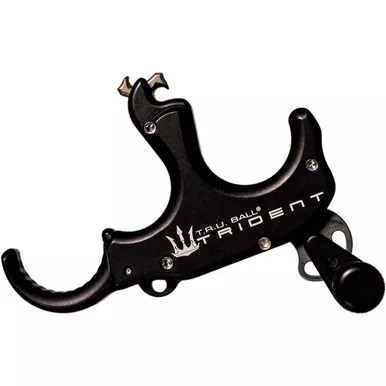 TRU Ball TRDF-BK-L TruTrident Flex Release, 3 Finger Adjustable Aluminum, Black, Large