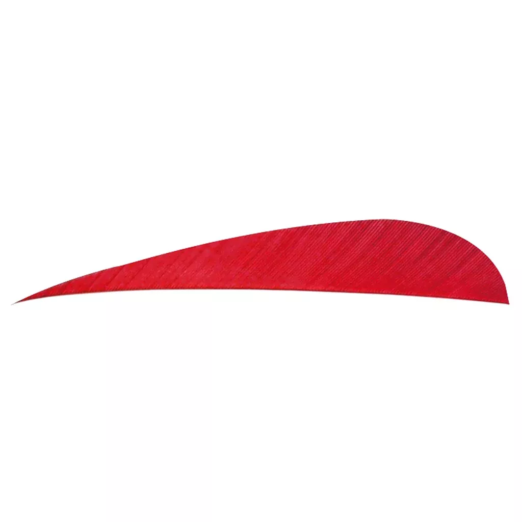 Trueflight Parabolic Feathers Red 4 In. Lw 100 Pk.