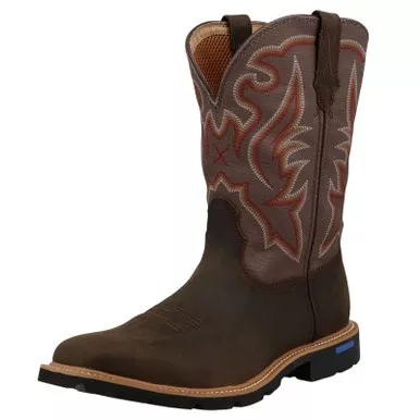 TWISTED X Men's 11in Tech X Dark Mocha Brown/Gargoyle Boots (MXTP010)