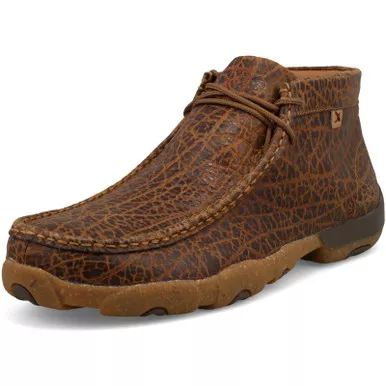 TWISTED X Men's Chukka Golden Elephant Print Driving Moc (MDM0096)