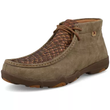 TWISTED X Men's Chukka UltraLite X Dark Tan/Shitake Driving Moc (MDMU004)