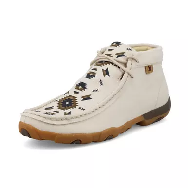 TWISTED X Women's Chukka Light Beige/Multi Driving Moc (WDM0161)