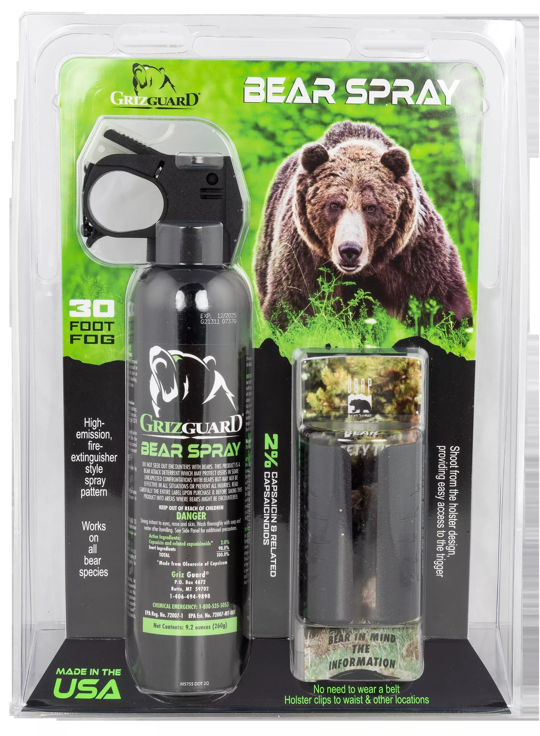Udap Griz Guard, Udap 260gg Griz Guard Bear Pepper Spray9.2oz
