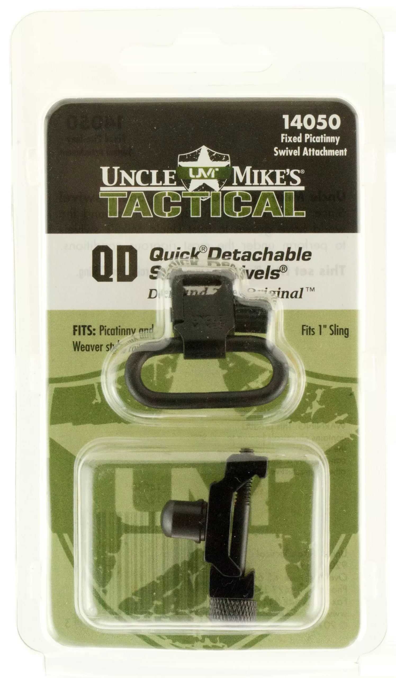 Uncle Mike’s Qd Swivels Picatinny Swivel Attachment Fixed Black