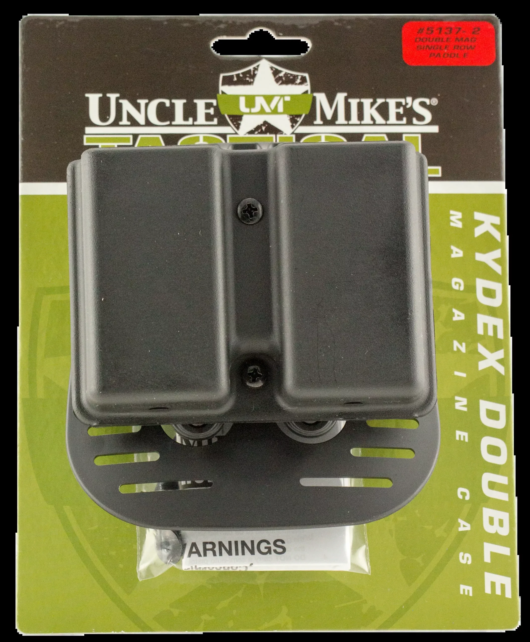 Uncle Mikes Kydex, Unc 5137-2 Kydex 1row 2mag Cs Paddle