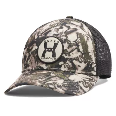 UNDER ARMOUR Men's Essential Mid Desert Sand/Black Trucker Hat (1383441-290-OSFM)