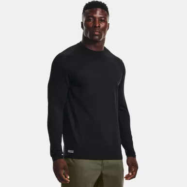 UNDER ARMOUR Men's Tactical ColdGear Infrared Base Black Crew Neck Top (1365389-001)