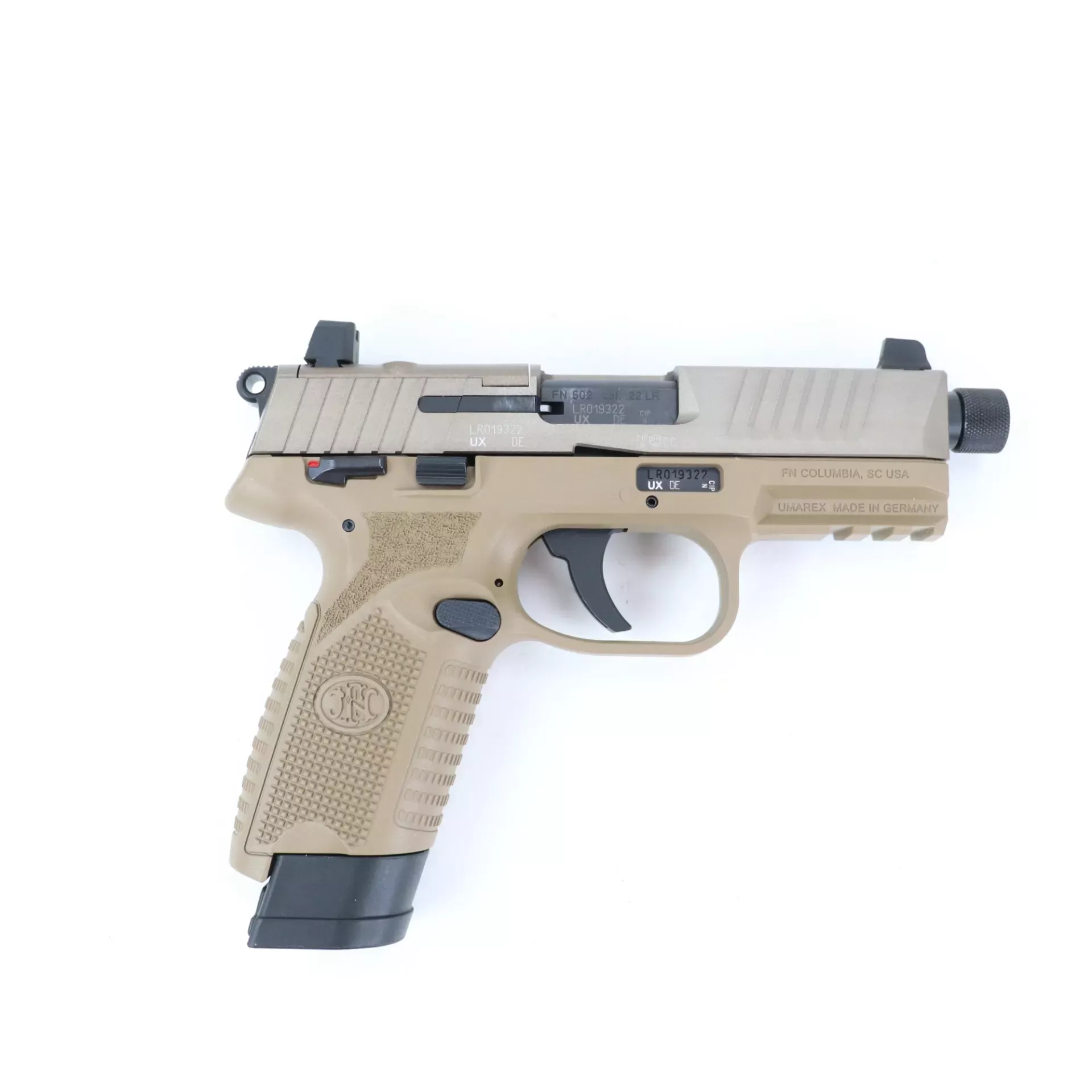 USED - FN 502 Tactical 22LR Semi Auto Pistol GTO507017