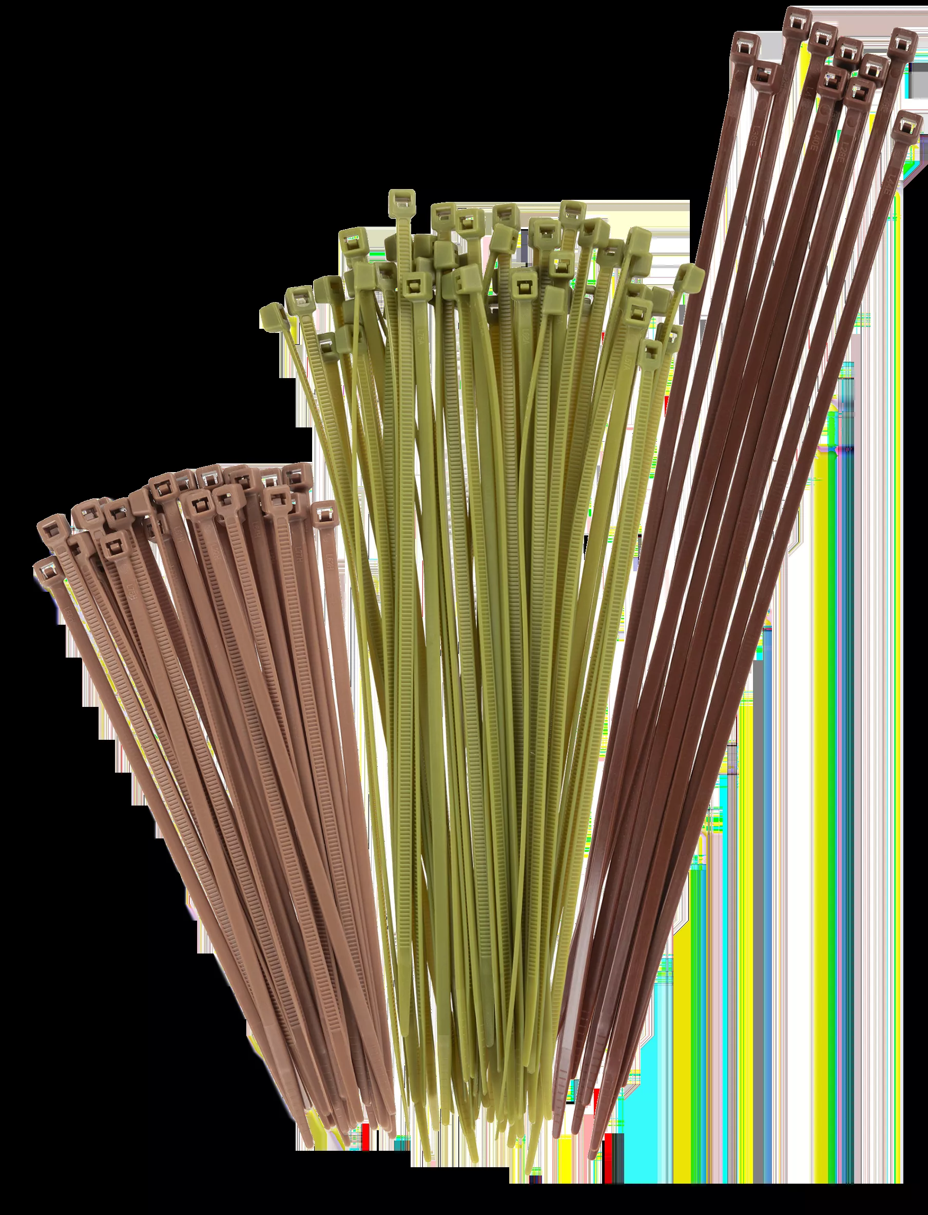 Vanish Hunting Blind Cable Ties Tan/Green/Brown Nylon 100 PK 15823