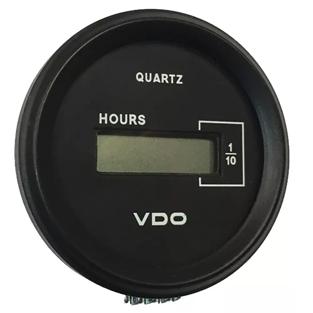 VDO Cockpit Marine 52mm (2-1/16″) LCD Hourmeter – Black Dial/Chrome Bezel