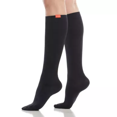 VIM&VIGR Solid Black Merino Wool 20-30 mmHg Compression Socks (V2W-005A-1264)