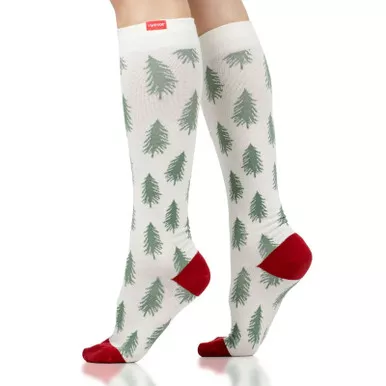 VIM&VIGR Spruced Up Cotton 15-20 mmHg Cream/Olive Compression Socks (V1C-176A-1402)