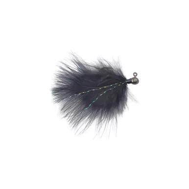 Voodoo Custom Tackle Marabou Jig Black 1/32oz