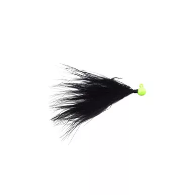 Voodoo Custom Tackle Marabou Jig Chartreuse Black 1/64oz