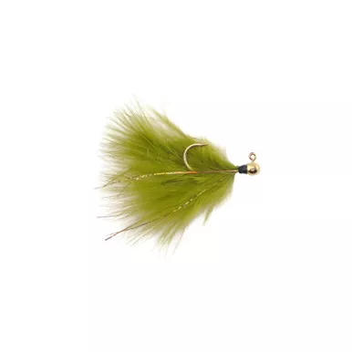 Voodoo Custom Tackle Marabou Jig Gold Olive 1/64oz