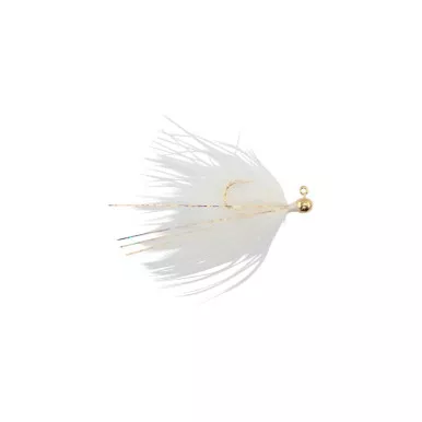 Voodoo Custom Tackle Marabou Jig Gold White 1/16oz