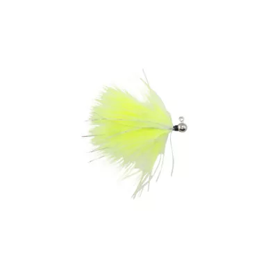 Voodoo Custom Tackle Marabou Jig Nickel Chartreuse White 1/32oz
