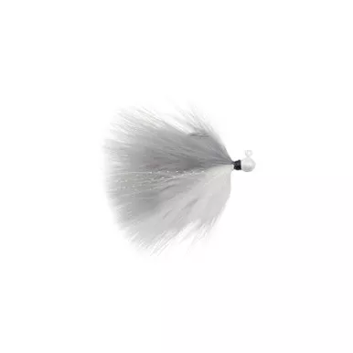 Voodoo Custom Tackle Marabou Jig Pearl Gray White 1/64oz