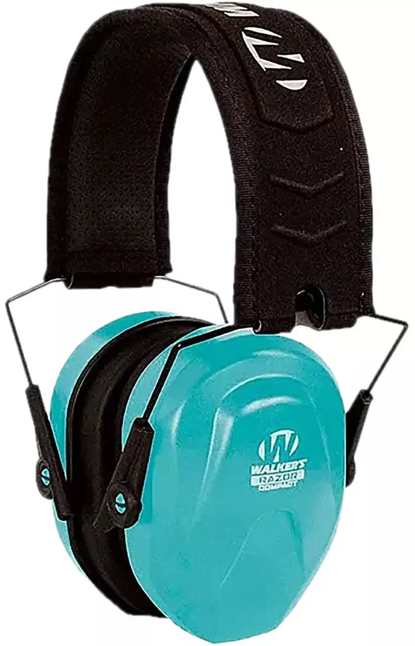 Walker's Razor Compact Electronic Muff NRR23 Over the Head Teal