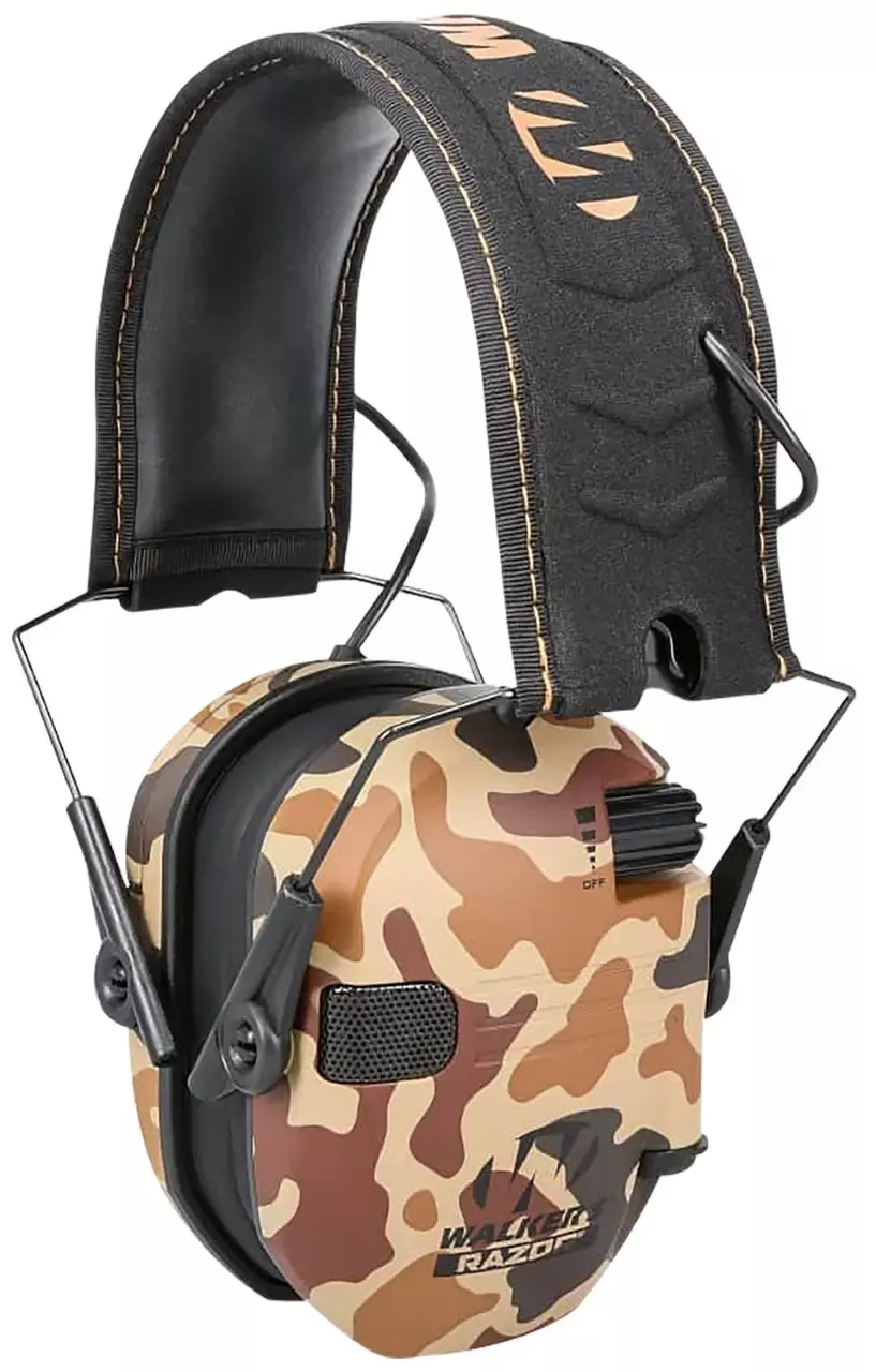 Walker's Razor Slim Electronic Muff NRR23 Over the Head Duck Camo