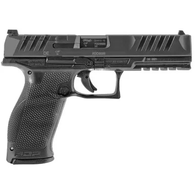 Walther Arms 2858134 PDP Optic Ready 9mm Luger Caliber with 5" Barrel, 10+1 Capacity, Black Finish Picatinny Rail Frame, Serrated/Optic Cut Black Steel Slide & Performance Duty Textured Polymer Grip