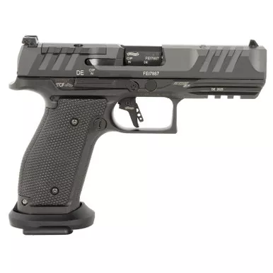 Walther Arms 2897008 PDP Pro Full Size Frame 9mm Luger 20+1 4.50" Black Steel Barrel, Black Optic Ready/Serrated Steel Slide, Black Steel Frame w/Picatinny Rail, Textured Polymer Grip
