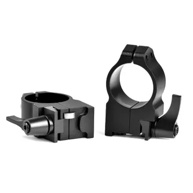 Warne 2RLM Maxima Vertical Split QD 1" Rings for Ruger, High, Matte Black