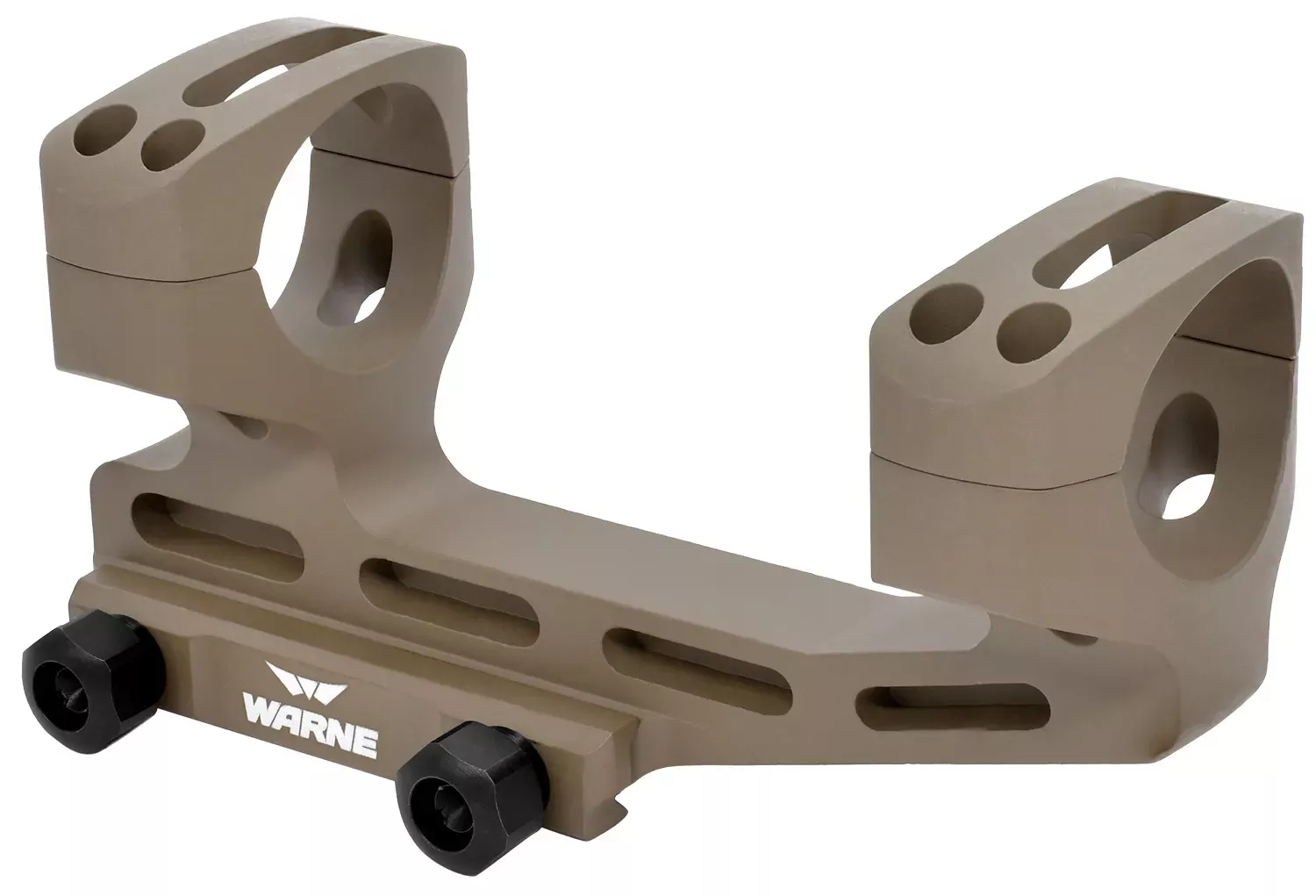 Warne Skeletonized Scope Mount/Ring Base MSR 20 MOA Picatinny Rail 1" Dark Earth LRSKEL1DE