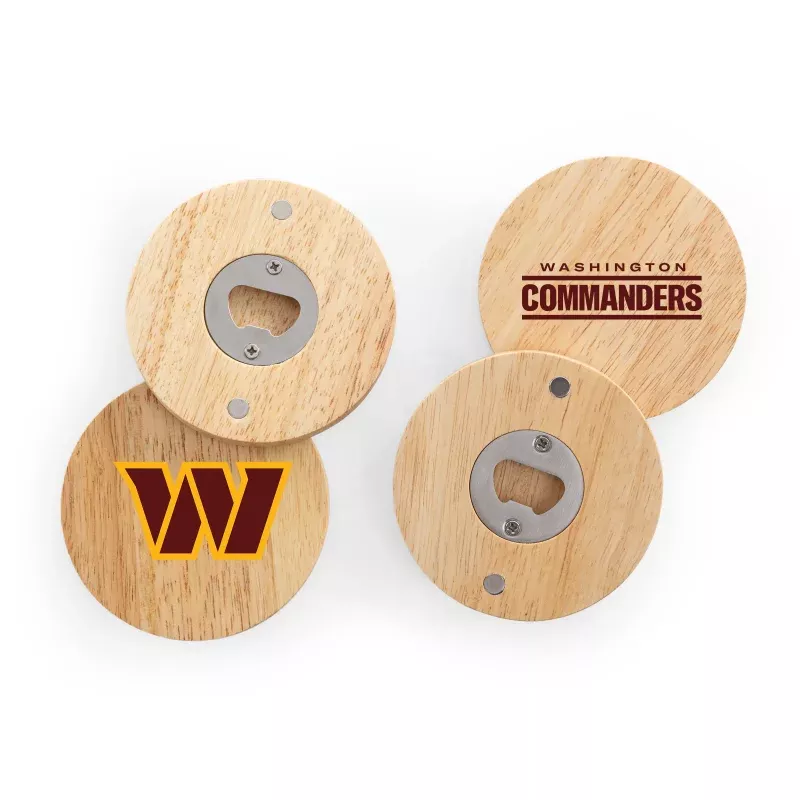 Washington Commanders – Coasters with Bottle Openers Set of 4